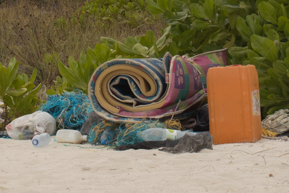 Rubbish on Rihiveli Island - Maldives