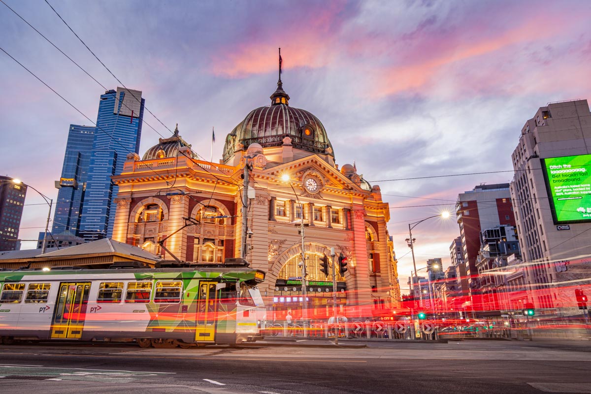 Flinders Street Station - Best sunset photography spots in Melbourne
