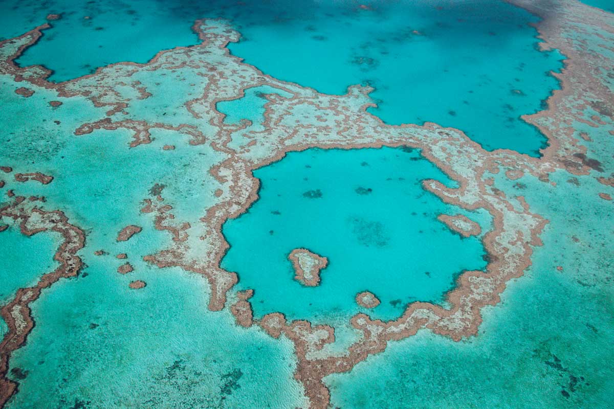 Ariel view of the Great Barrier Reef