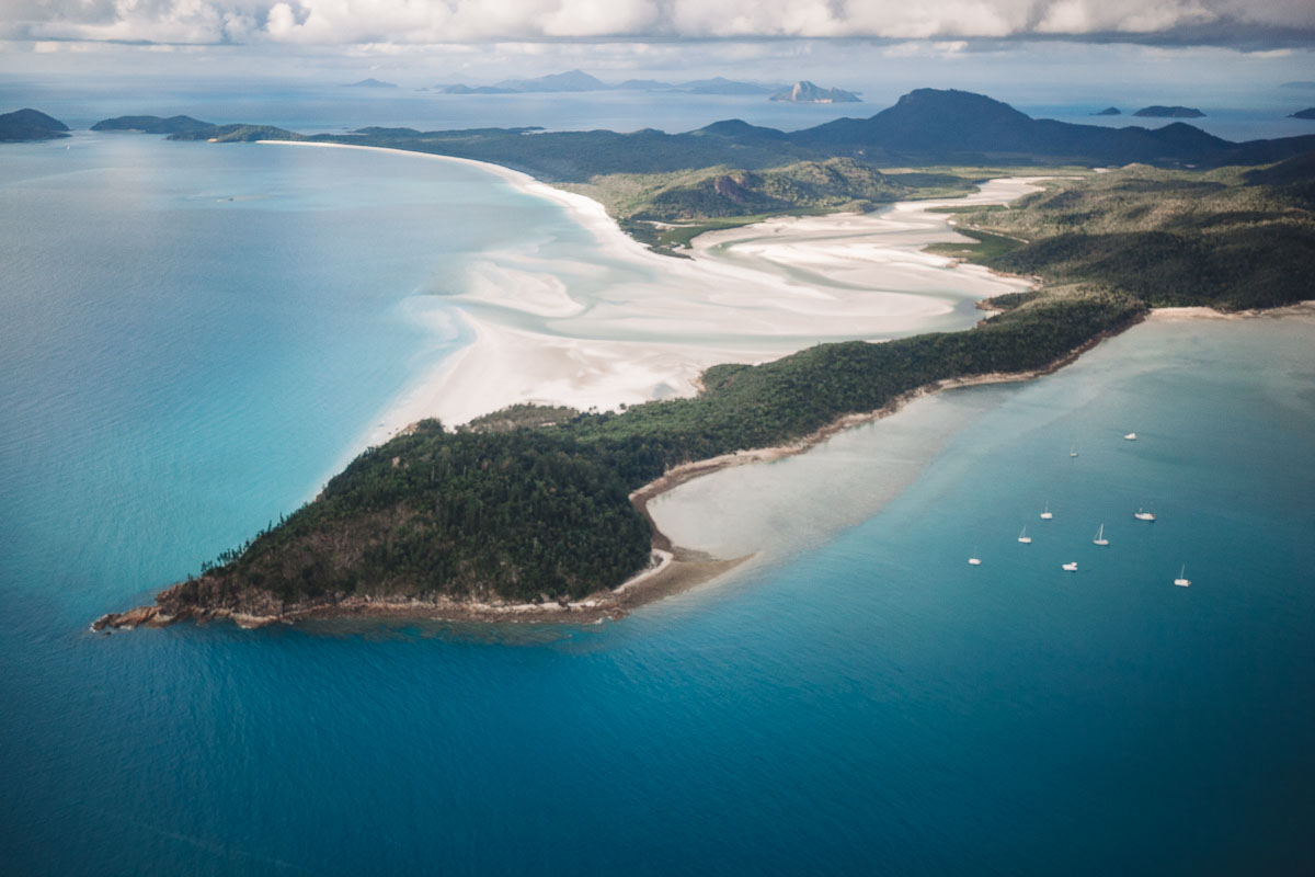 Views of Hill Inlet on a Great Barrier Reef scenic flight